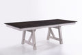 Maisie - Dining Table Top & Base - White / Dark Brown - Stylish Home Furniture