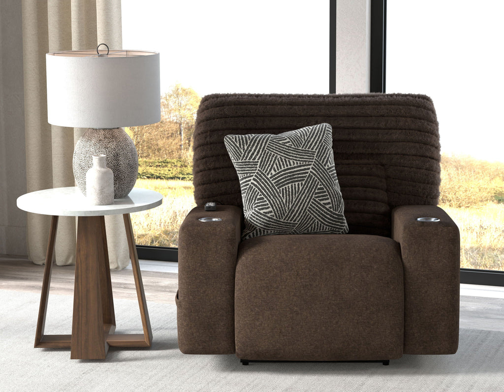 Zen - Power Recliner With CR3 Heat / Massage / Zero Gravity - Chocolate - Stylish Home Furniture