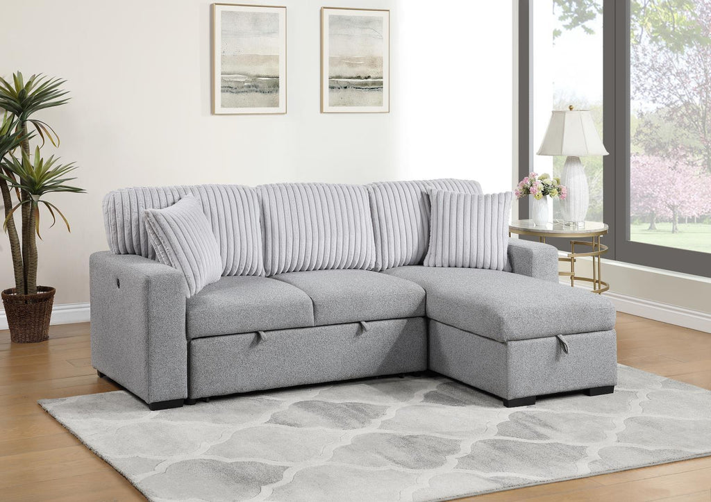 U390 - Sofa Chaise Sectional - Gray - Stylish Home Furniture