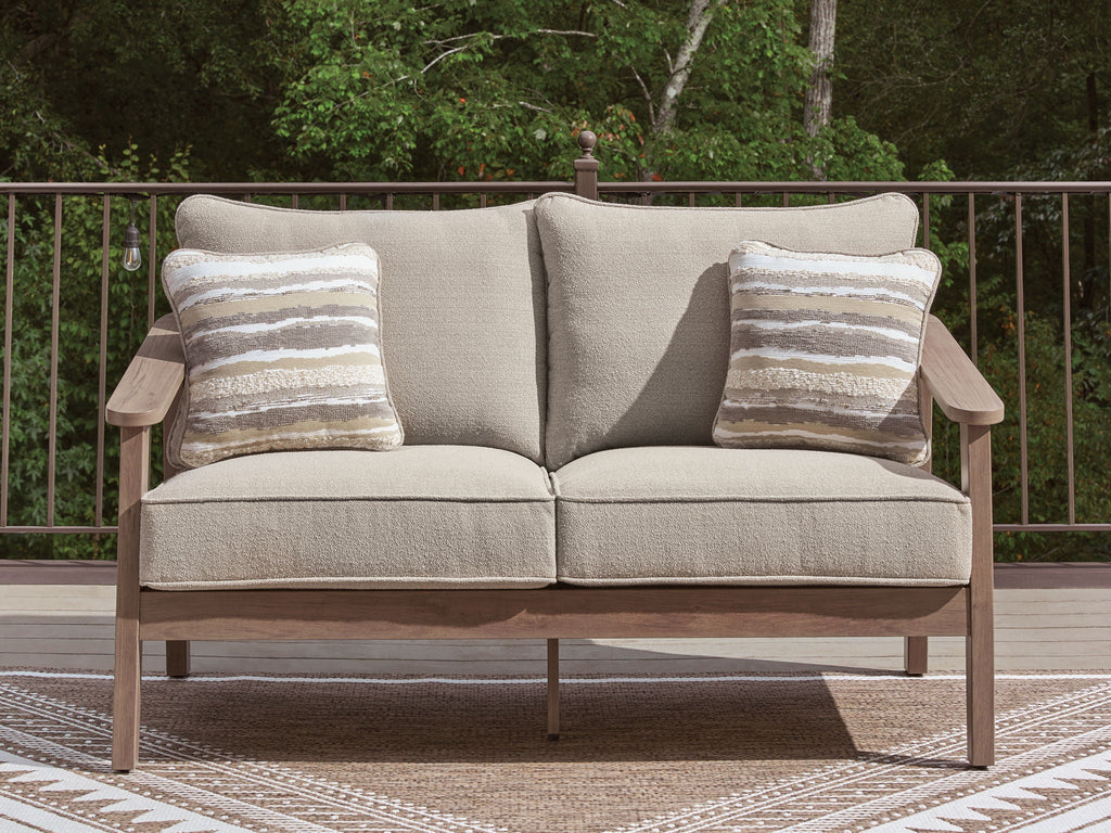 Harmony Headlands - Loveseat With Cushion - Natural / Gray - Stylish Home Furniture