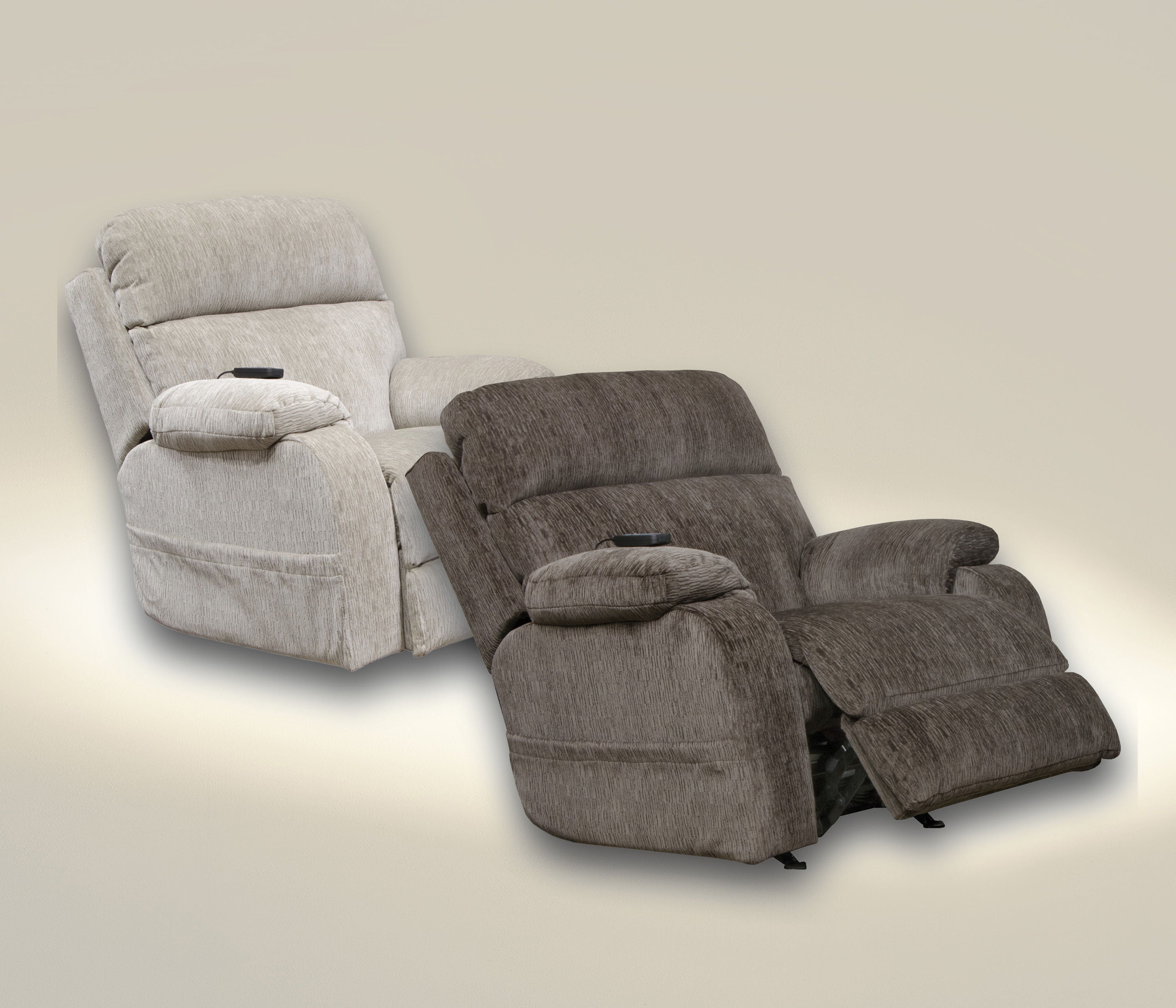 Refresher - Power Headrest Power Rocker Recliner With CR3 Heat / Massage / Lumbar - Stylish Home Furniture