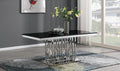 G-08-PARTS - Marble Rectangular Dining Table Top Only - Black