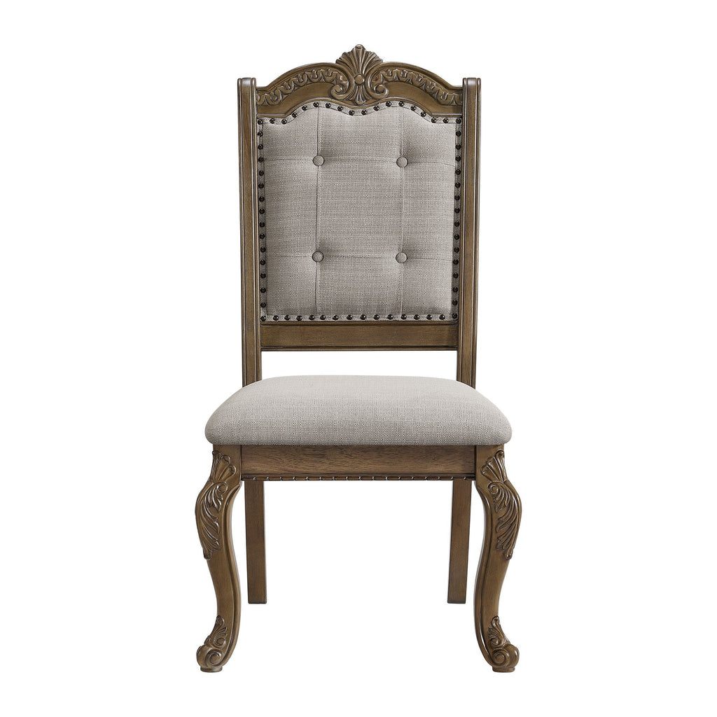 Madison Park - Dining Side Chair (Set of 2) - Walnut / Beige - Stylish Home Furniture