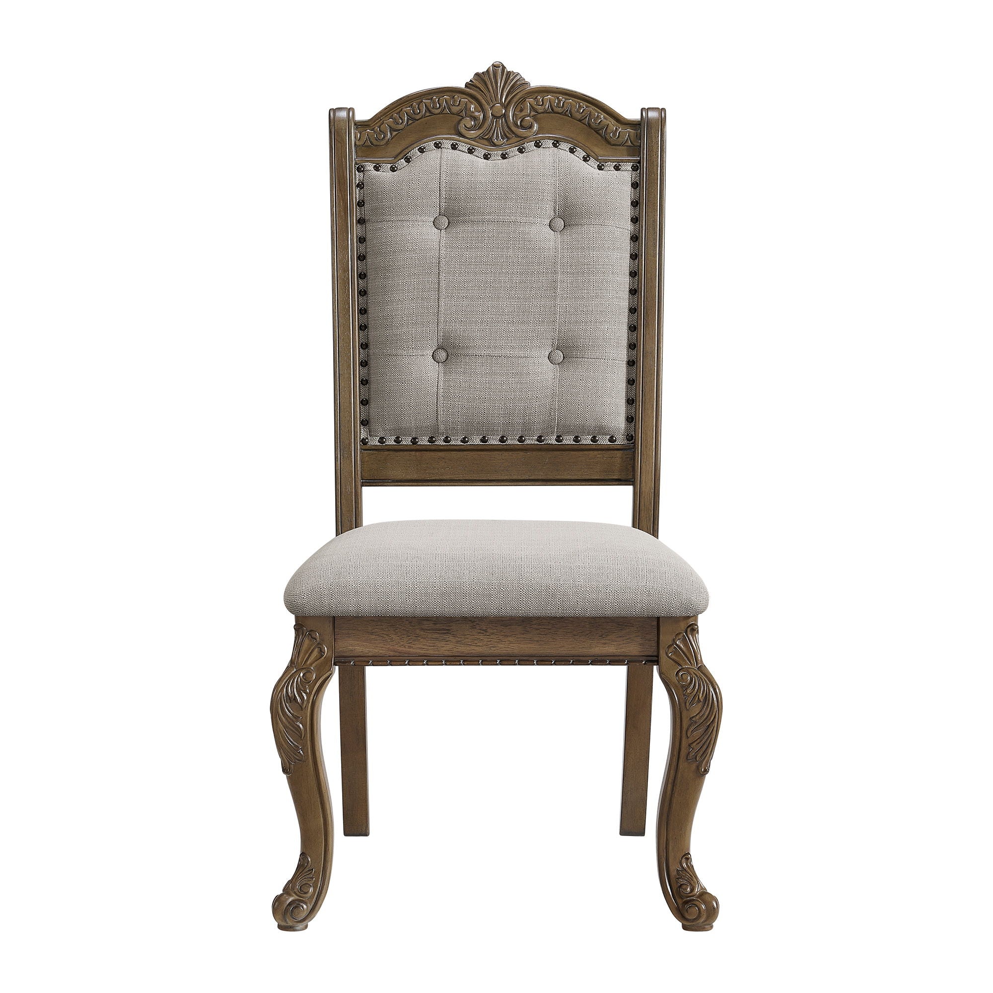 Madison Park - Dining Side Chair (Set of 2) - Walnut / Beige - Stylish Home Furniture