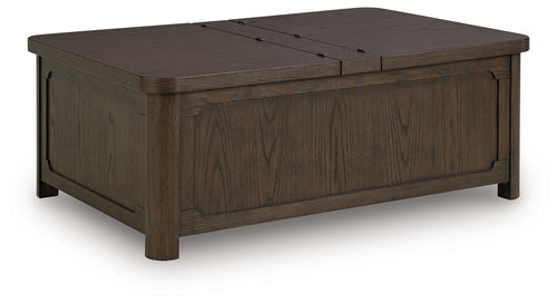 Breckington - Cocktail Table With Storage - Dark Brown - Stylish Home Furniture