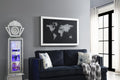 A2010 - LED Wall Art (World Map) - Pearl Silver - Stylish Home Furniture
