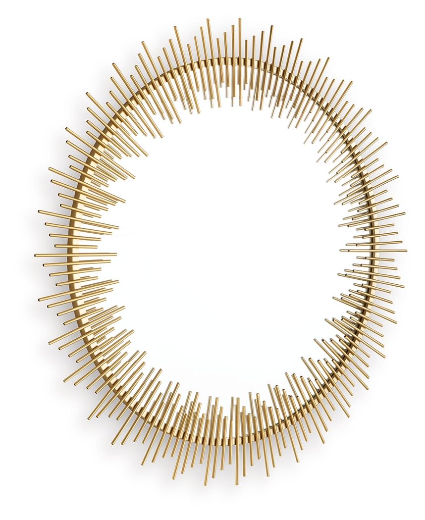 Wainport - Accent Mirror - Gold Finish - Stylish Home Furniture