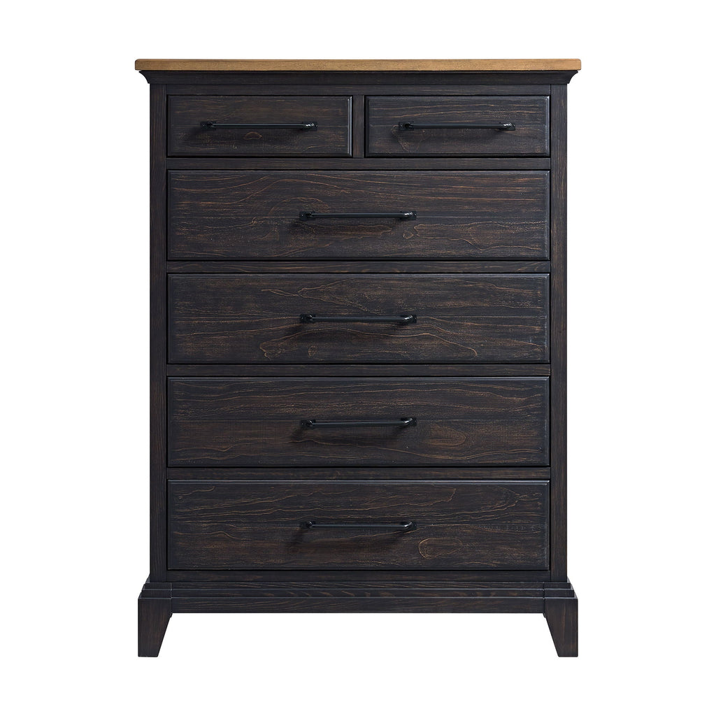 Montrose - Chest - Espresso & Brown - Stylish Home Furniture