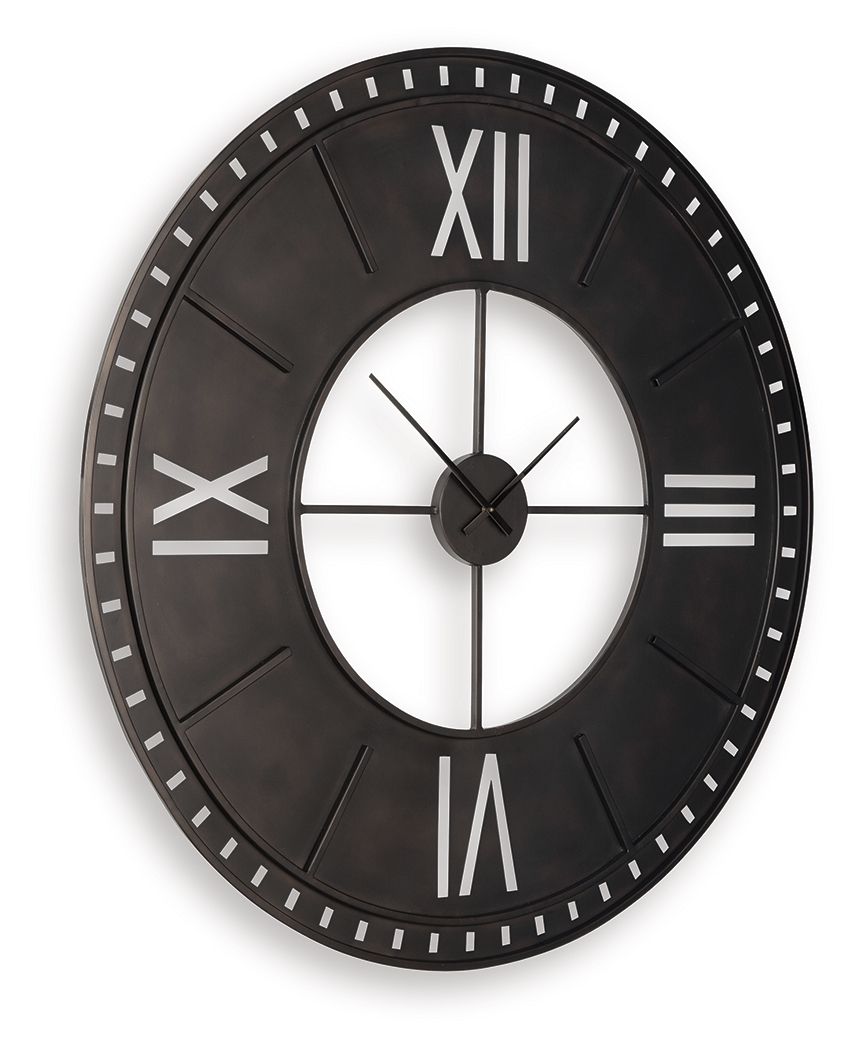 Lytle - Wall Clock - Antique Brown - Stylish Home Furniture