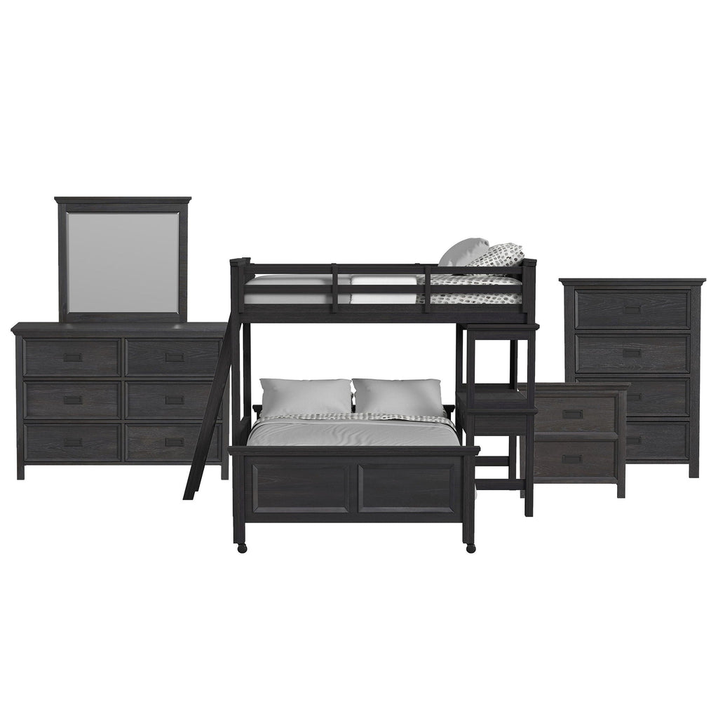 Hampton Kids - Loft With Ladder And Desk With Speaker Bedroom Set - Stylish Home Furniture