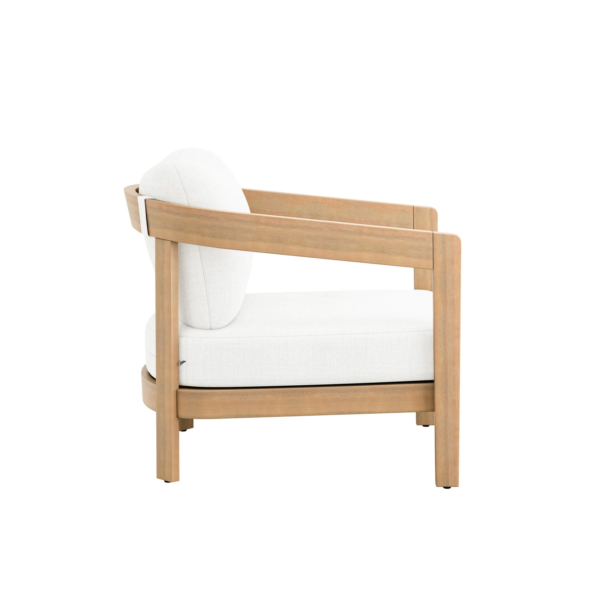 Wesley - Patio Club Chair With Cushion - White - Stylish Home Furniture