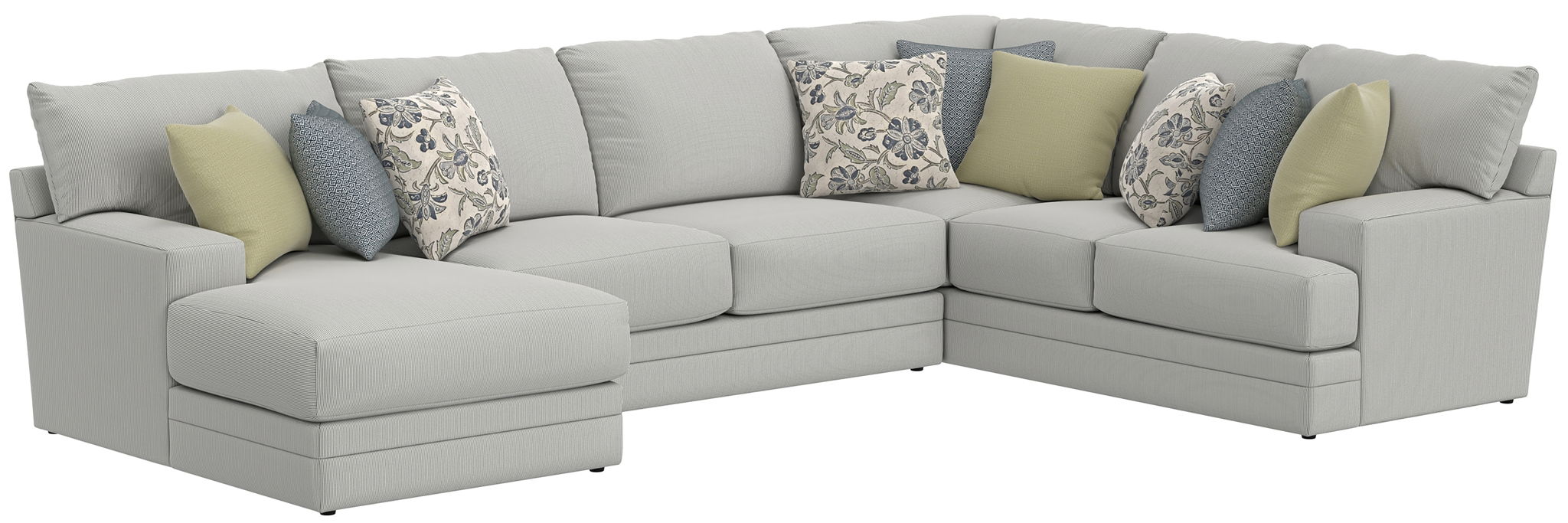 Stockbridge - Sectional With Comfort Coil Seating And 9 Accent Pillows Included - Stylish Home Furniture
