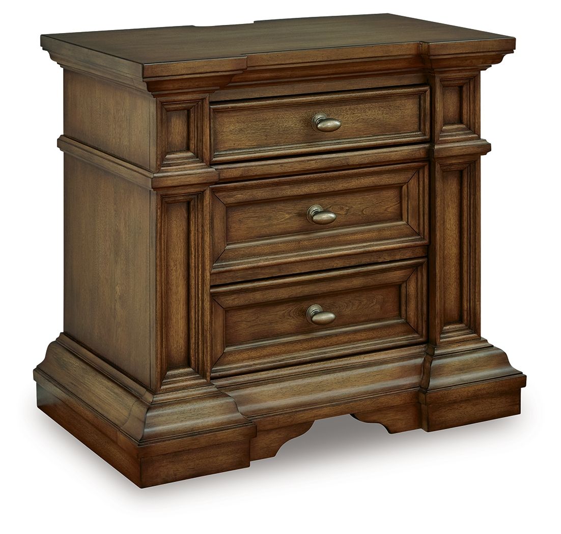Frantanna - Three Drawer Night Stand - Brown - Stylish Home Furniture