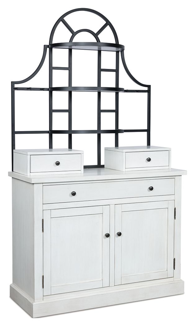 Greddinton - Baker's Rack - White - Stylish Home Furniture