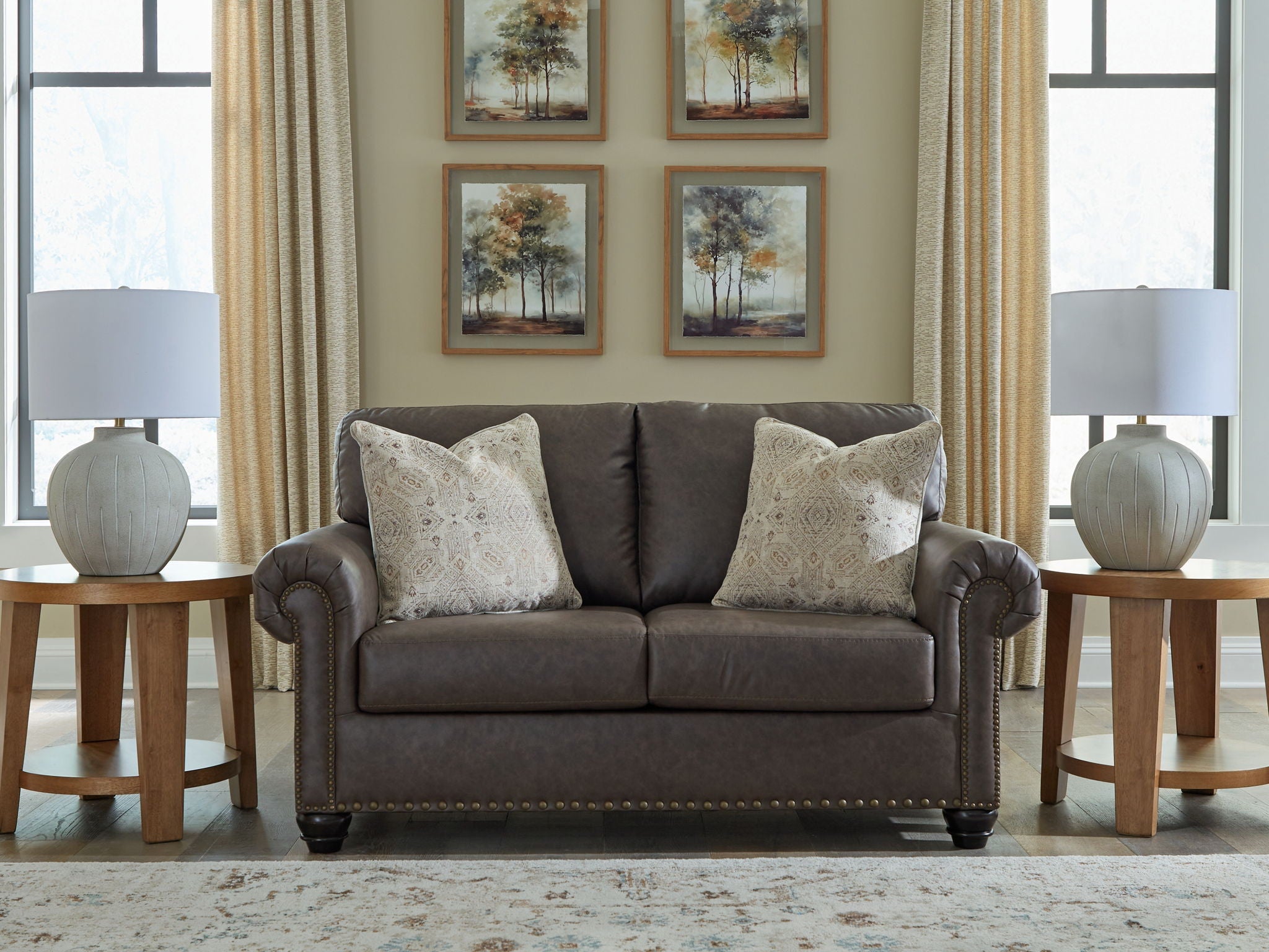 Roxmere - Loveseat - Umber - Stylish Home Furniture