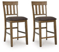 Urbinforte - Upholstered Barstool (Set of 2) - Light Brown - Stylish Home Furniture