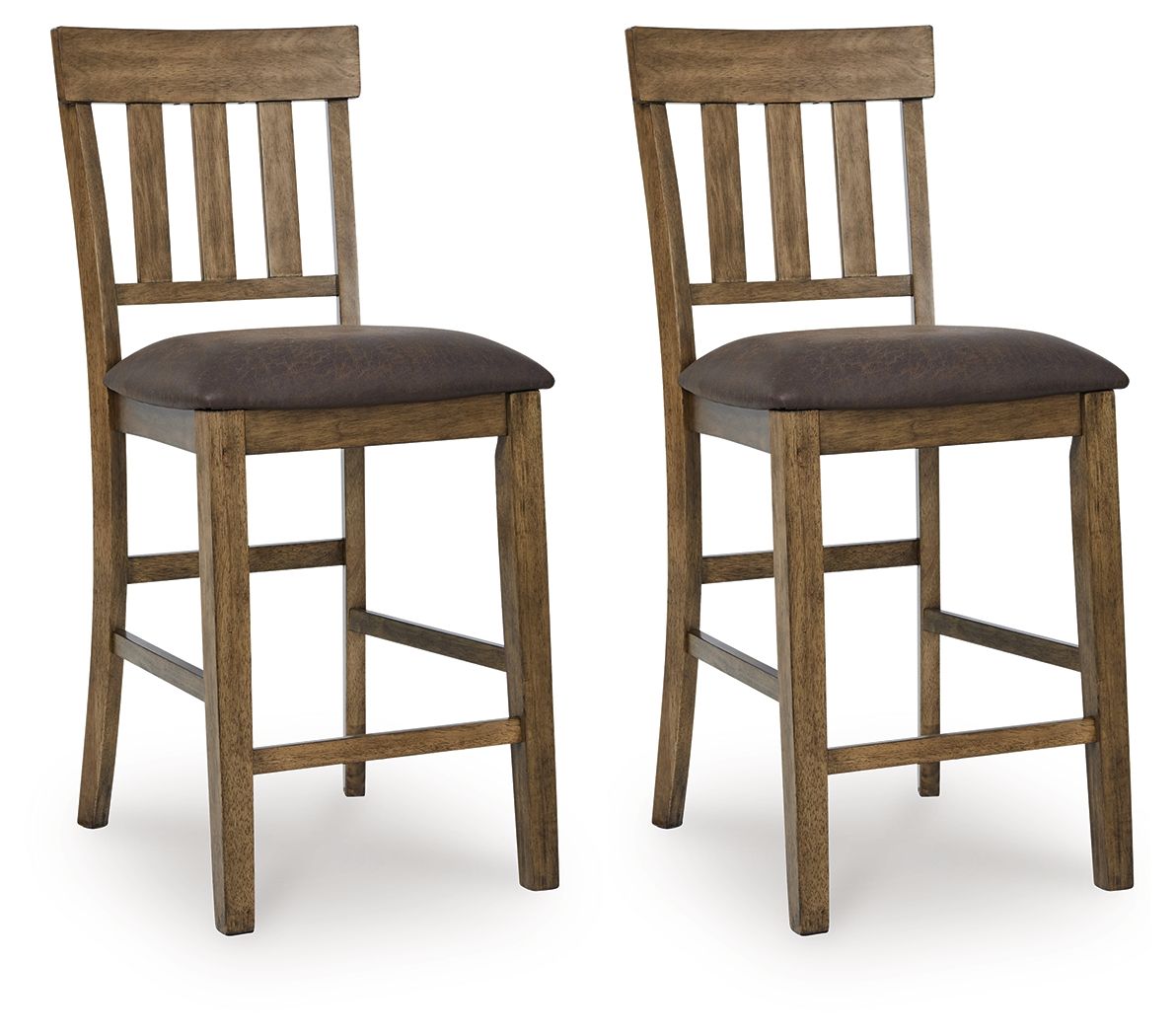 Urbinforte - Upholstered Barstool (Set of 2) - Light Brown - Stylish Home Furniture