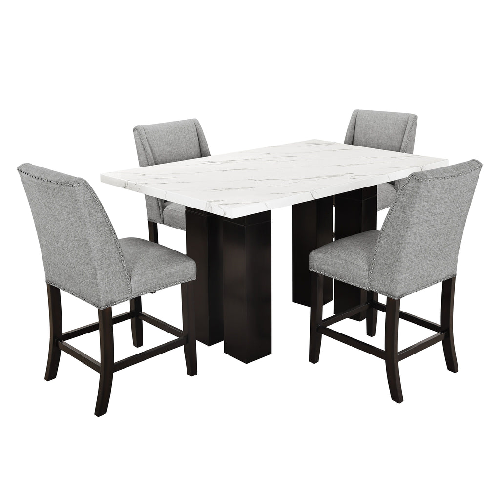 Faust - Adjustable Table / Base & Top - White - Stylish Home Furniture