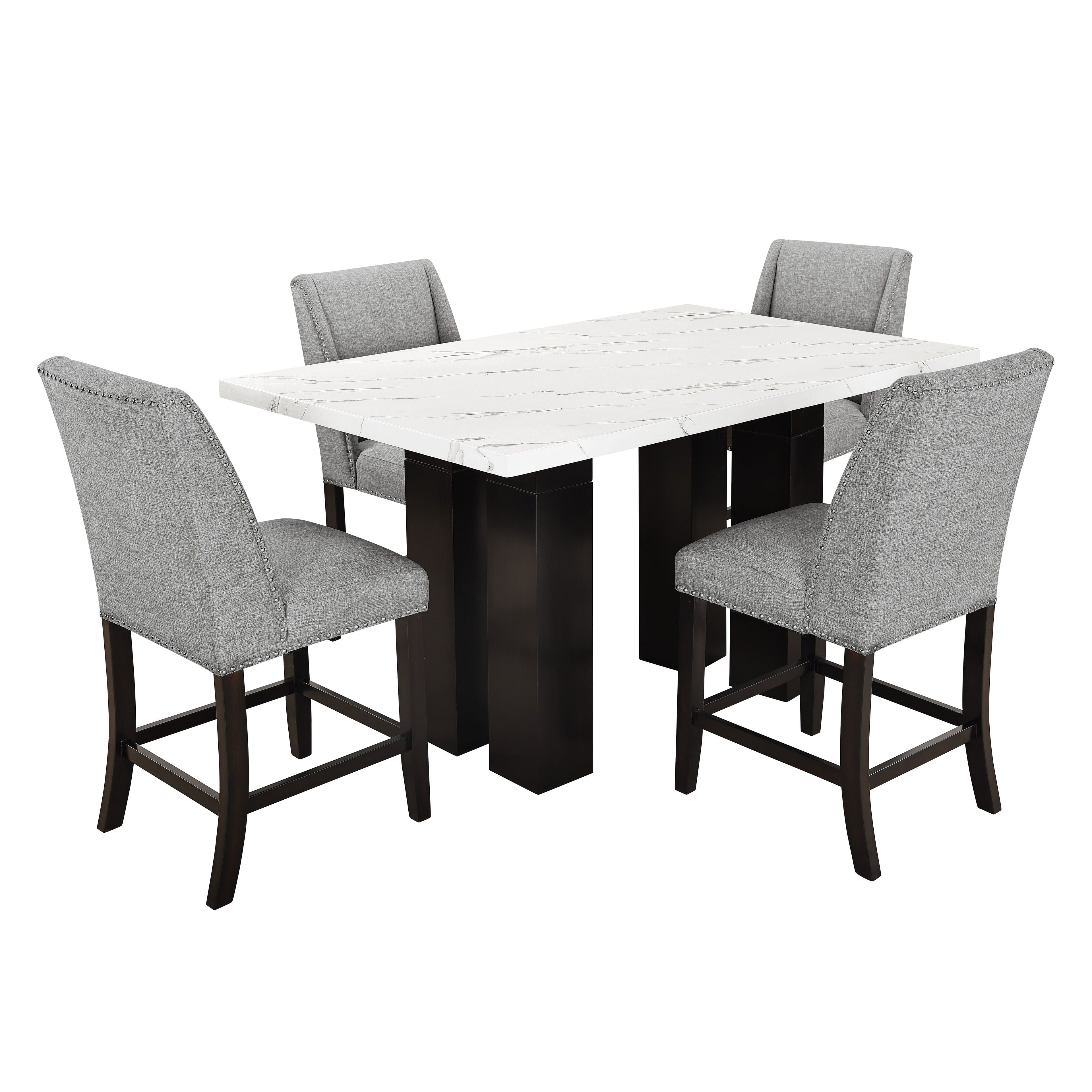 Faust - Adjustable Table / Base & Top - White - Stylish Home Furniture