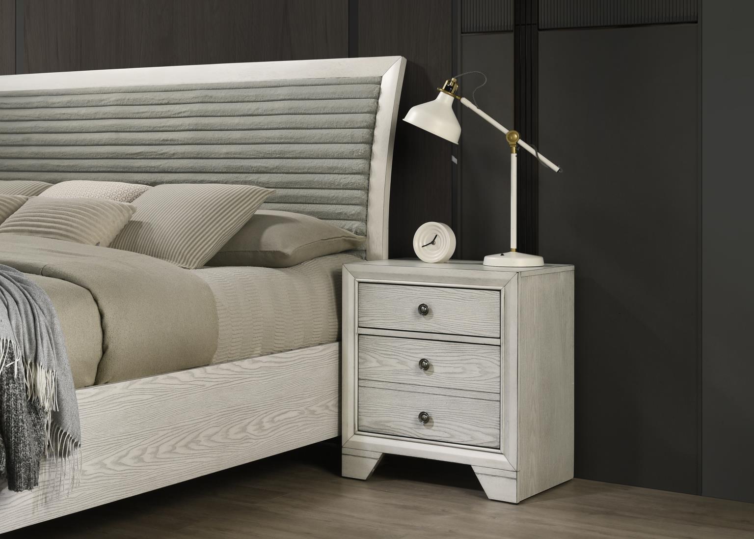 B320 - Oak Night Stand - Antique White - Stylish Home Furniture