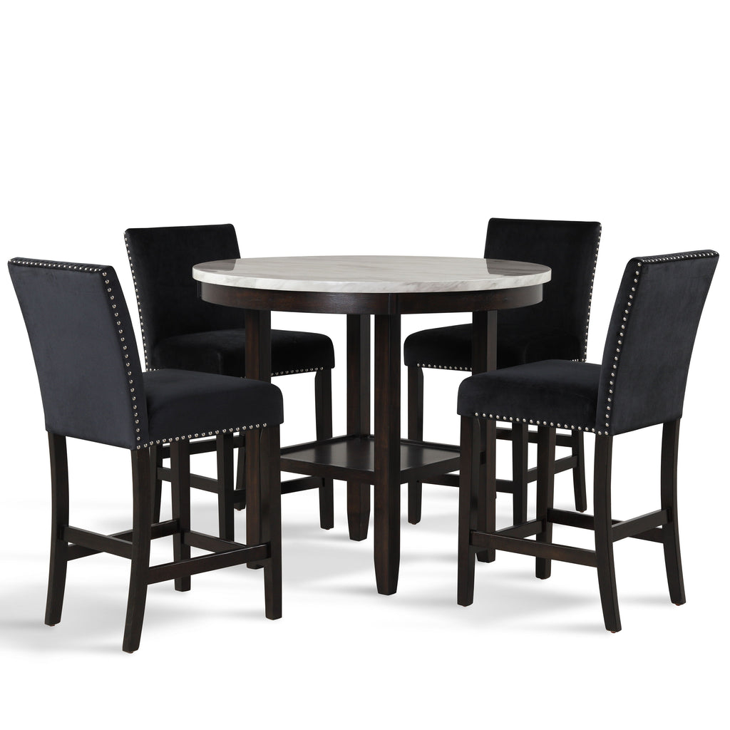 Celeste - Round Counter Table Set - Stylish Home Furniture