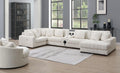U244 - 6 Piece Living Room Set (2 Armless Chairs, 1 Console, 1 Right Chaise, 1 LAF, 1 Wedge) - White - Stylish Home Furniture