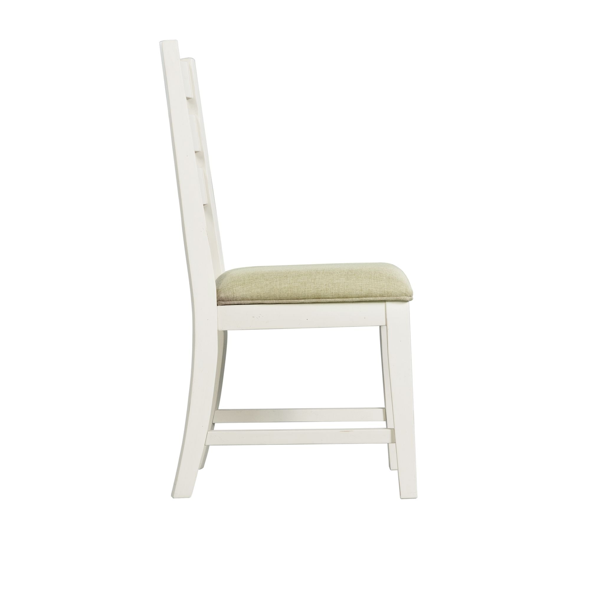 Park Creek - Ladder Back Side Chair (Set of 2) - Cottage White Finish - Stylish Home Furniture