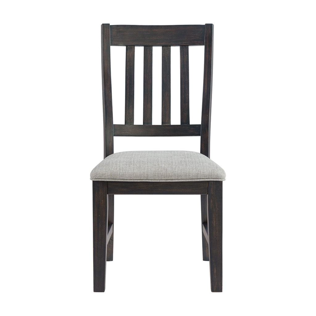 Montrose - Fabric Dining Side Chair (Set of 2) - Espresso / Light Gray - Stylish Home Furniture