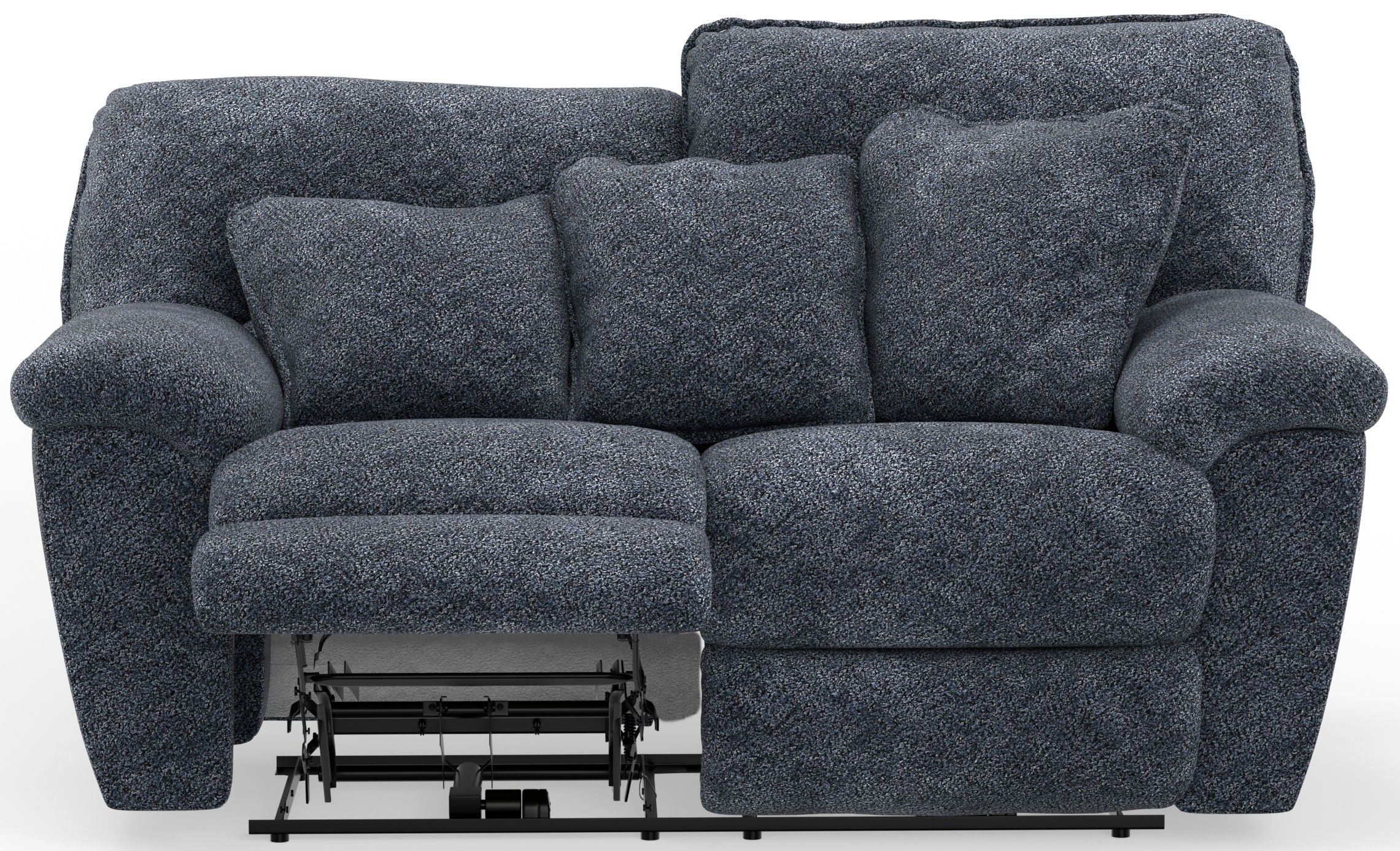 Paxon - Deep Seat Power Reclining Loveseat With Power Adjustable Headrest - Smoke - Stylish Home Furniture