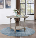 D114 - Round Counter Height Table - Gray - Stylish Home Furniture