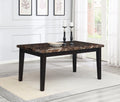 D150 - Faux Marble Dining Table - Brown