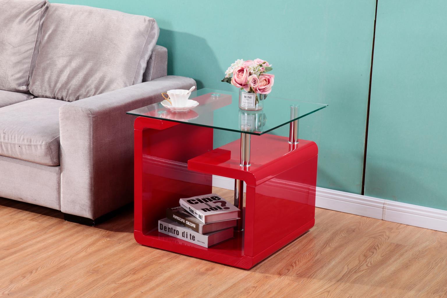 T306 - Coffee Table & 2 End Tables - Red - Stylish Home Furniture