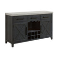 Axel - Server - Light Gray / Espresso - Stylish Home Furniture