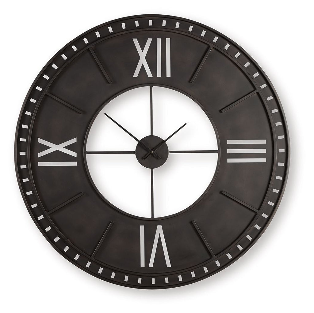 Lytle - Wall Clock - Antique Brown - Stylish Home Furniture