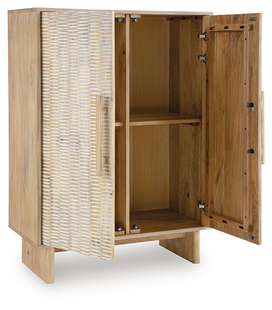 Dallinbury - Accent Cabinet - Natural / White Wash - Stylish Home Furniture
