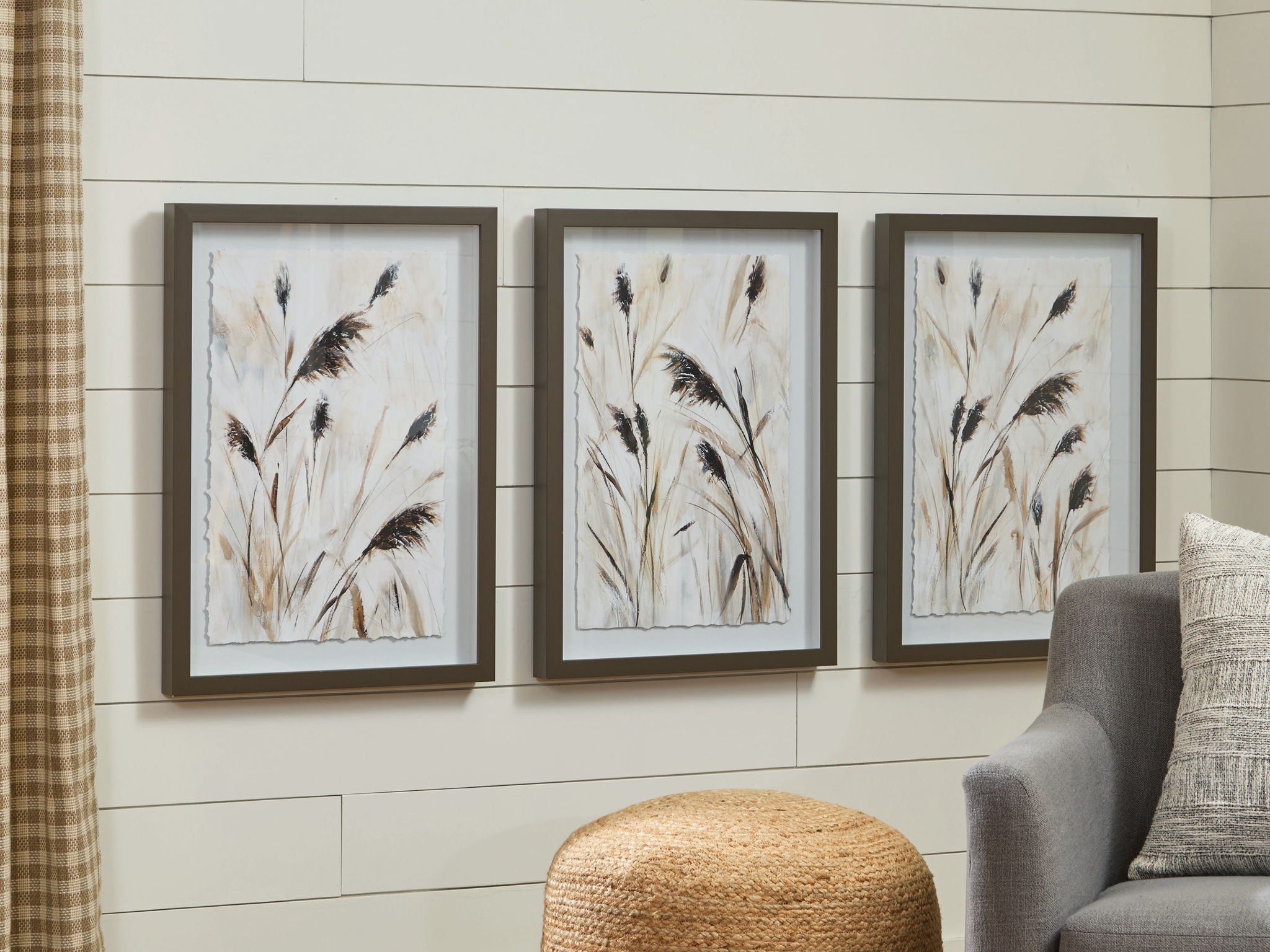 Honslow - Wall Art Set (Set of 3) - Brown / Black / White - Stylish Home Furniture