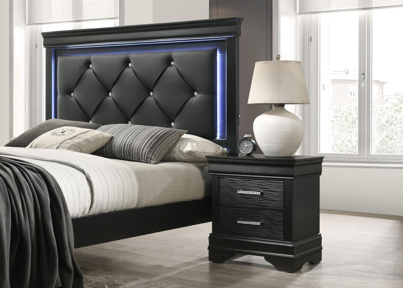 B395 - Nightstand - Black - Stylish Home Furniture