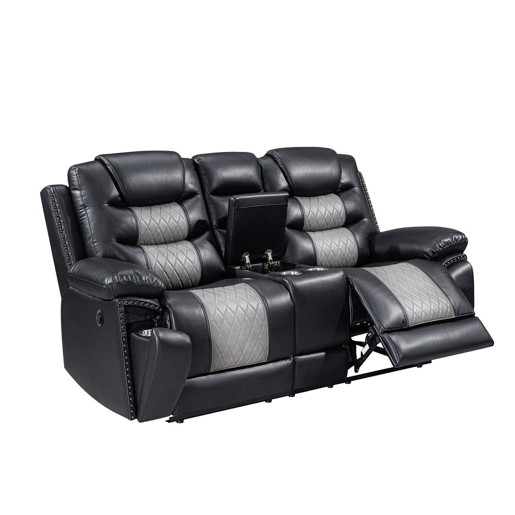 Nikko - Console Loveseat With Dual Recliners - Stylish Home Furniture