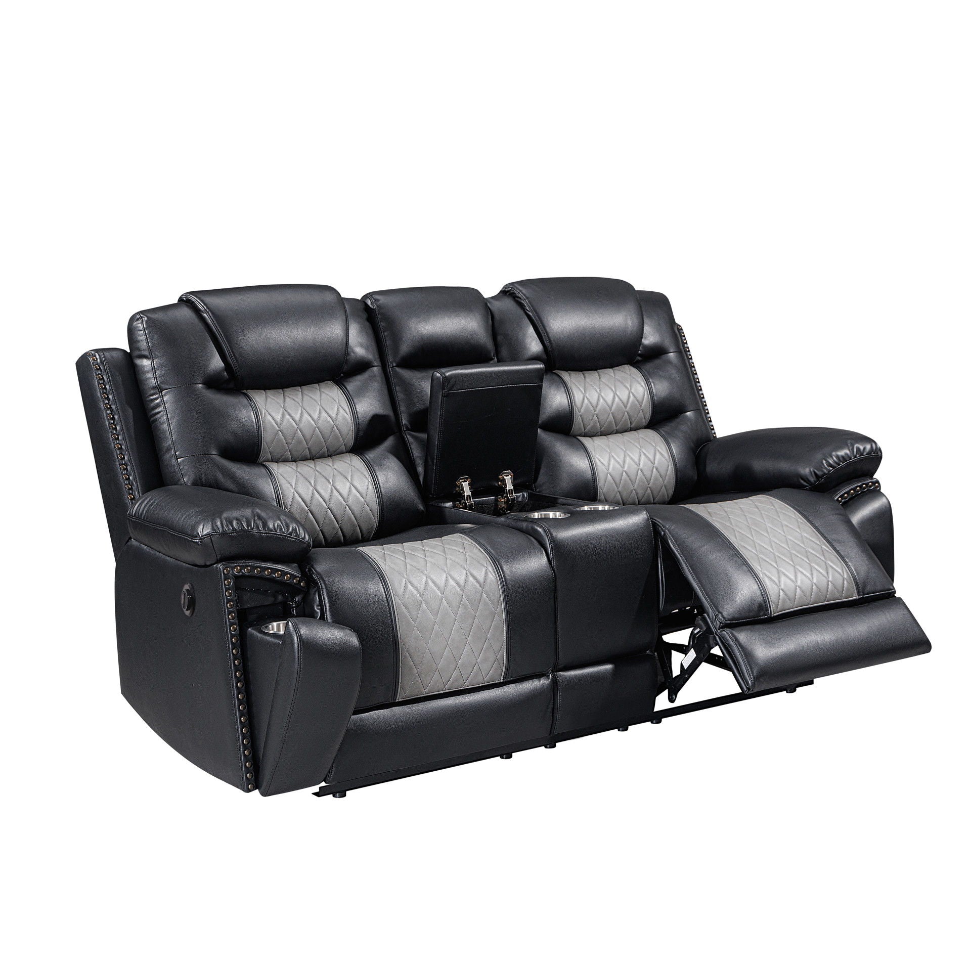 Nikko - Console Loveseat With Dual Recliners - Stylish Home Furniture
