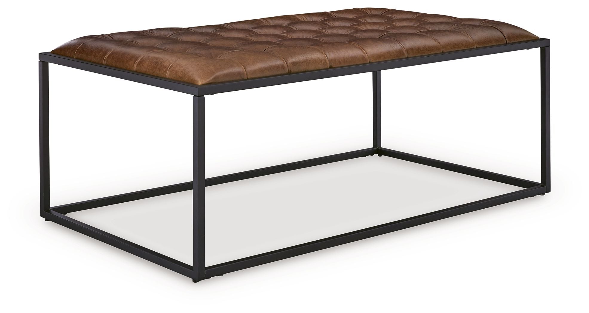 Junsor - Cocktail Ottoman - Brown / Black - Stylish Home Furniture