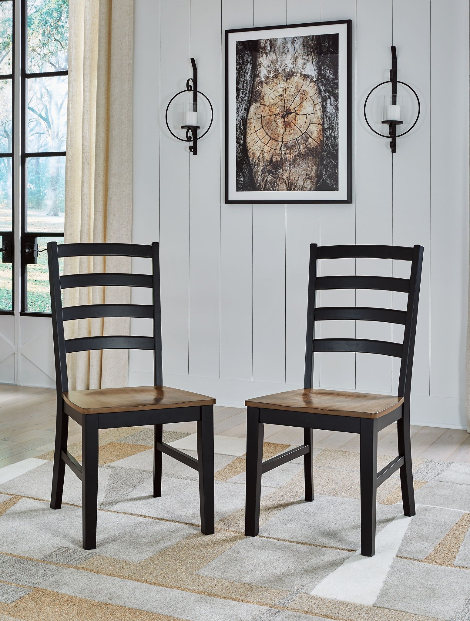 Wildenauer - Dining Room Side Chair (Set of 2) - Brown / Black - Stylish Home Furniture