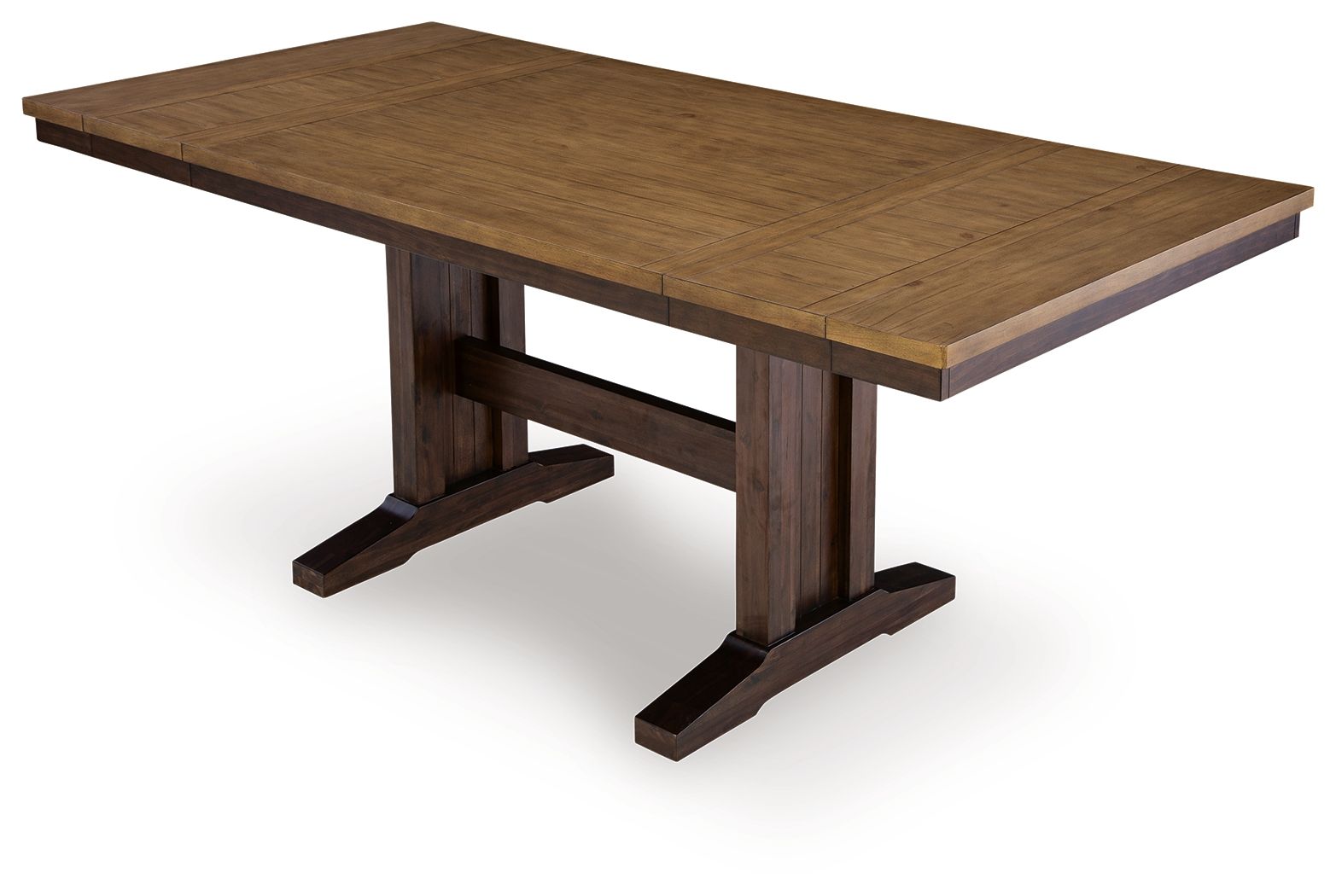 Rylandeen - Rectangular Dining Room Counter Height Extension Table - Light Brown / Dark Brown - Stylish Home Furniture