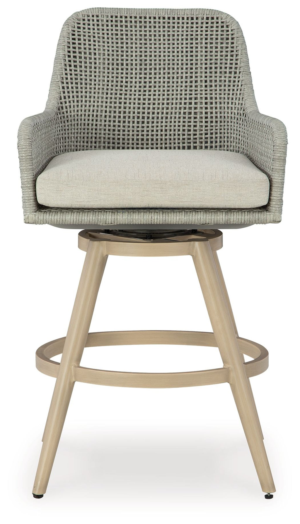 Seton Creek - Barstool With Cushion (Set of 2) - Beige / Gray - Stylish Home Furniture