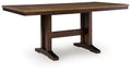 Rylandeen - Rectangular Dining Room Counter Height Extension Table - Light Brown / Dark Brown - Stylish Home Furniture