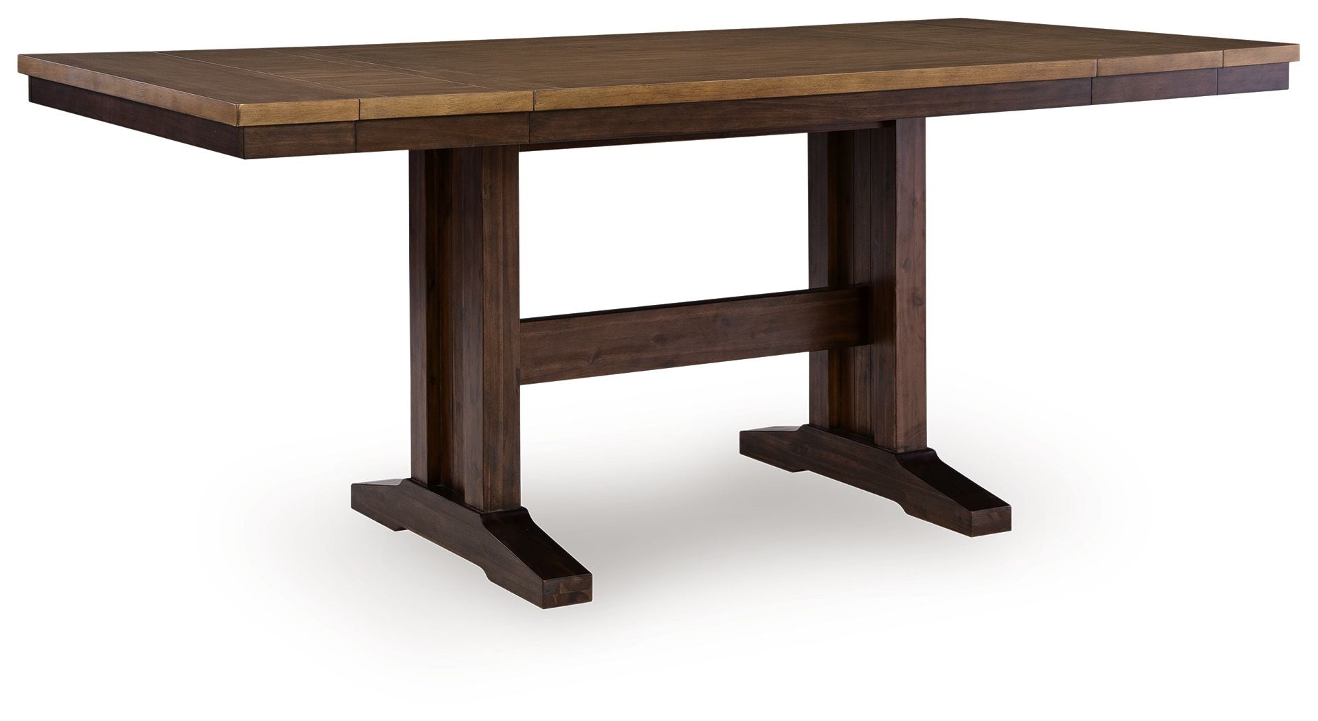 Rylandeen - Rectangular Dining Room Counter Height Extension Table - Light Brown / Dark Brown - Stylish Home Furniture