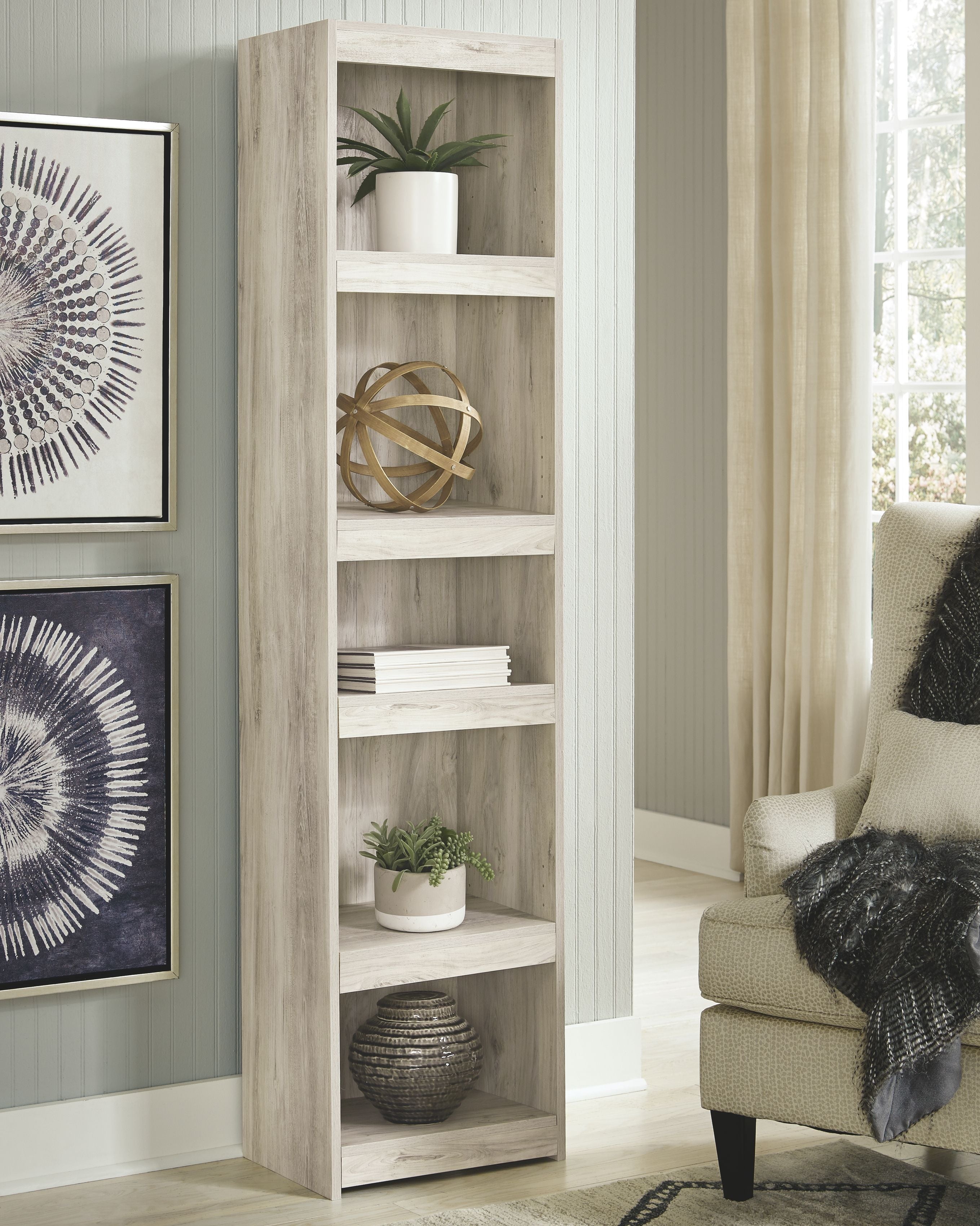 Bellaby - Pier - 4 Shelves - Whitewash - Stylish Home Furniture