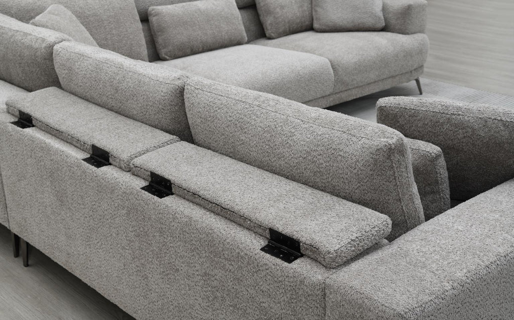 U268 - 3 Piece Sectional - Gray - Stylish Home Furniture