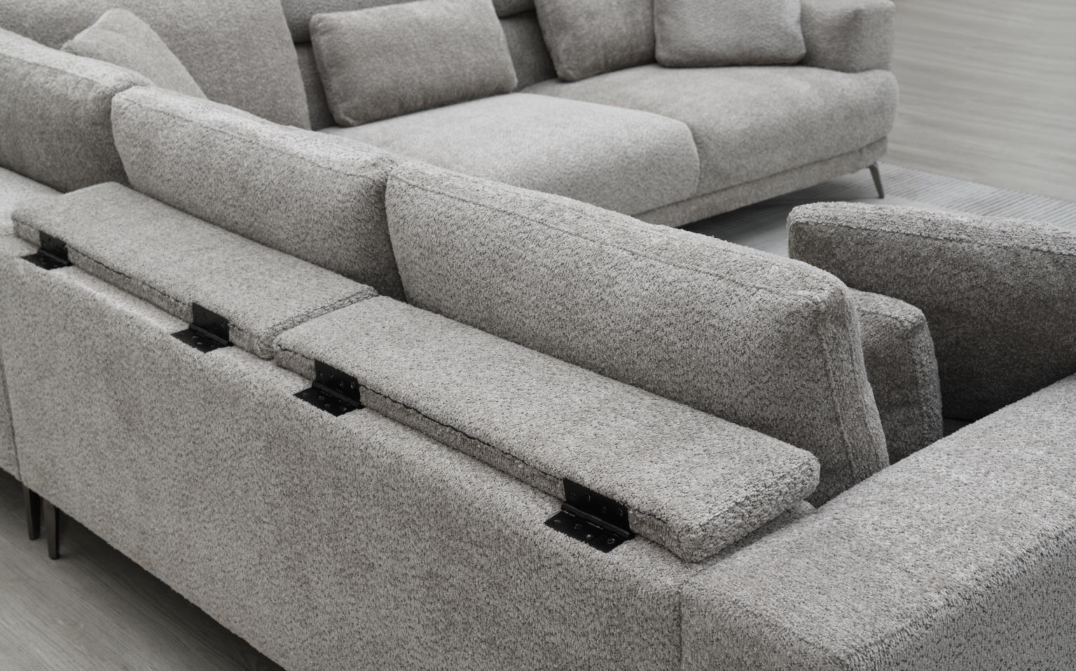 U268 - 3 Piece Sectional - Gray - Stylish Home Furniture