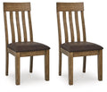 Urbinforte - Dining Upholstered Side Chair (Set of 2) - Light Brown - Stylish Home Furniture
