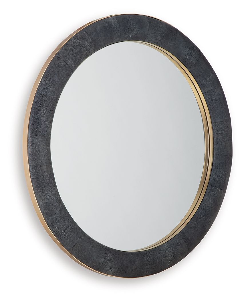 Corinsworth - Accent Mirror - Charcoal / Brass Finish - Stylish Home Furniture